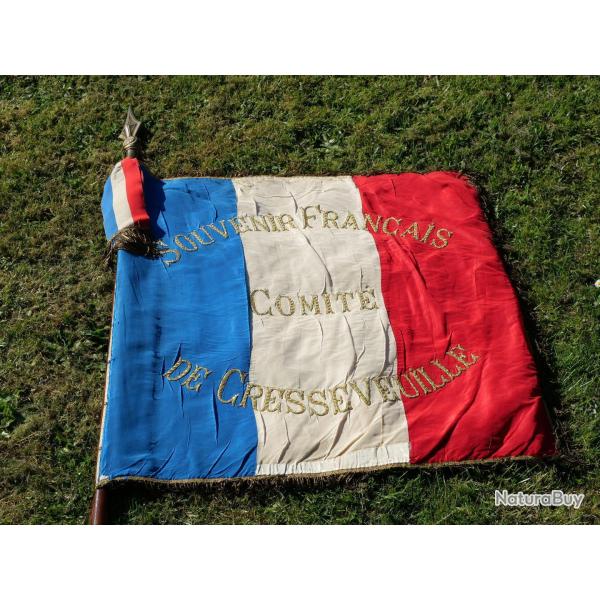 Drapeau ancien combattant Souvenir franais comit Cresseveuille WWI premire guerre ref LAN25DRA001