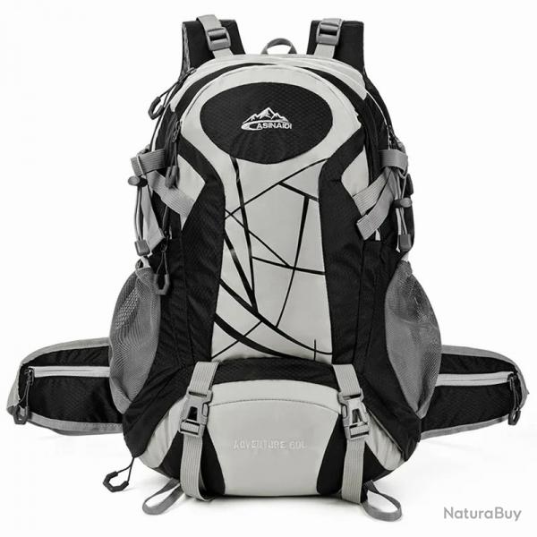 Sac  Dos Randonne 60L Aventury Alpinisme Trekking Camping Voyage Homme/Femme Noir
