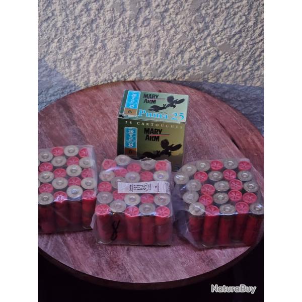 Lot de cartouches Calibre 20Maurin et Mary arm