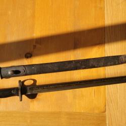 Baïonnette et fourreau Lee Enfield modèle 1907 britannique de la Première Guerre mondiale