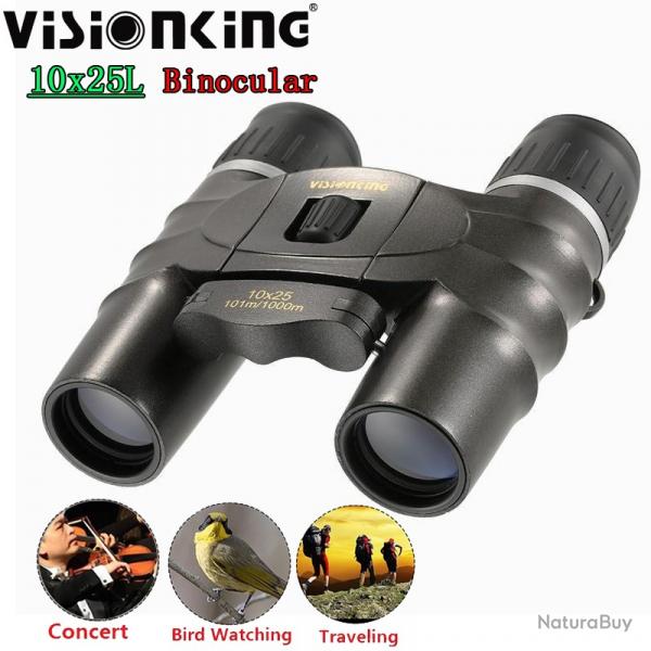 Visionking-Jumelles Porro HD 10x25, FMC Bak4, tlescope arc-en-ciel injuste - LIVRAISON GRATUITE !!!