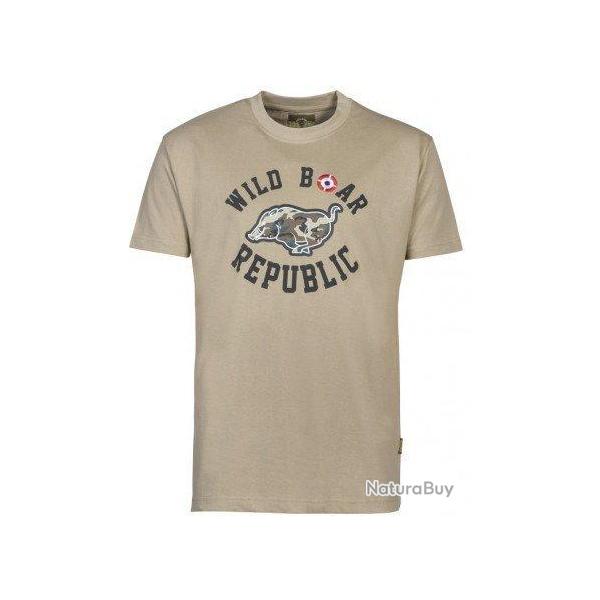 Tee-shirt Wild Boar beige PERCUSSION  -XXL