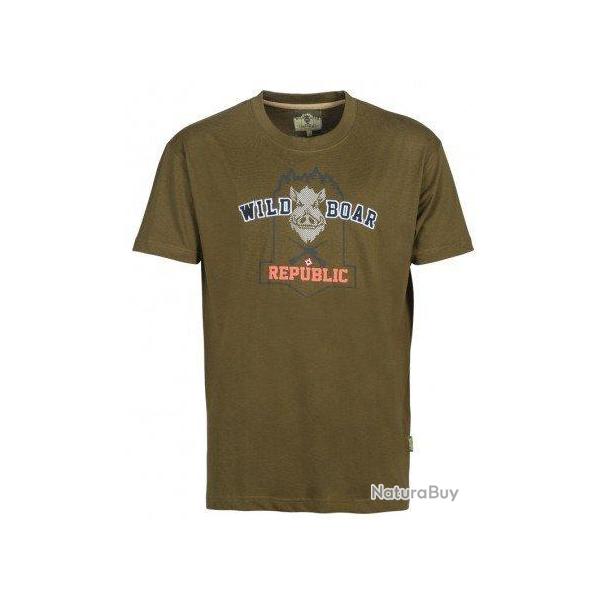 Tee shirt Wild Boar kaki PERCUSSION
