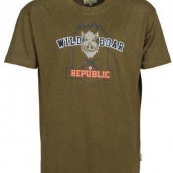 Tee-shirt Wild Boar kaki PERCUSSION  -XXL