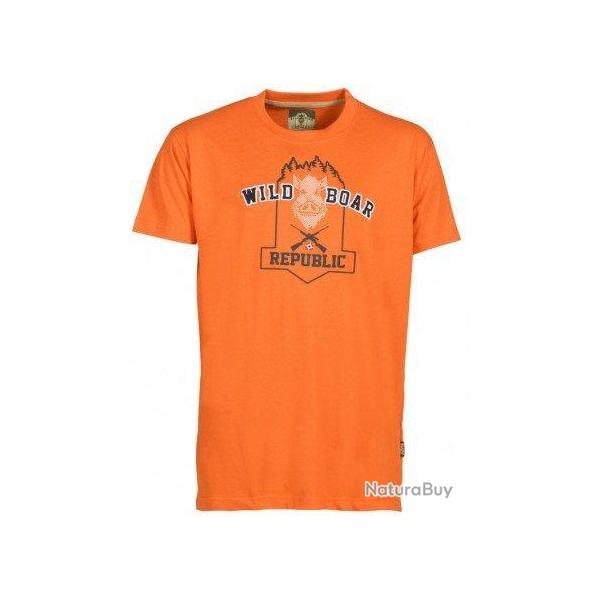 Tee shirt Wild Boar orange PERCUSSION