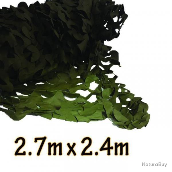 Filet de camouflage ultra-lger vert olive - 2,4 x 2,7 m