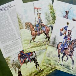 4 planches P. Conrad - P. Trotereau : Chevau-légers lanciers polonais de la Garde impériale