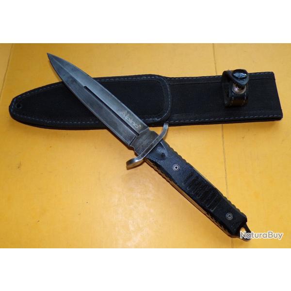 COUTEAU AVEC SON ETUI EN CORDURA , FABRICANTALPINO, POIDS TOTAL 288 GRAMMES , ETAT VOIR PHOTO . P