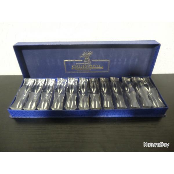 12 PORTE COUTEAUX CRISTAL