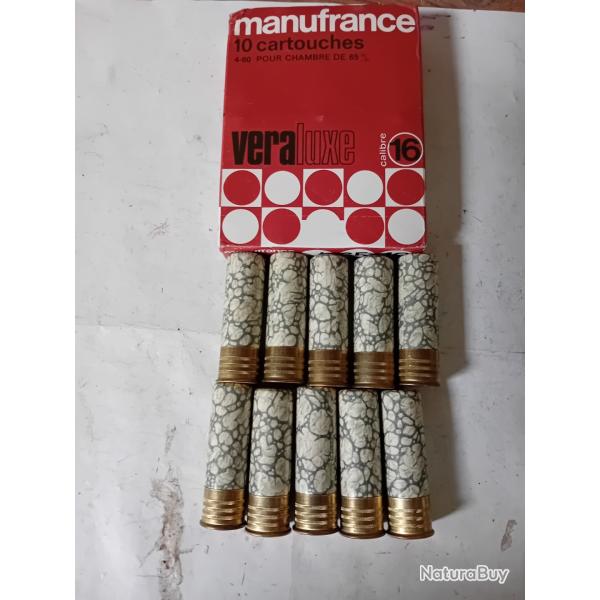Bote ancienne de10 cartouches MF VERALUXE CAL16 douilles cartons