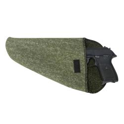 HOUSSE VINTAGE POUR ARME DE COLLECTION - MOLLETONÉE ET SILICONÉE - VERTE - LIVRAISON GRATUITE