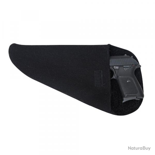 HOUSSE POUR ARME DE POING - MOLLETON ET SILICONE - NOIRE - LIVRAISON GRATUITE