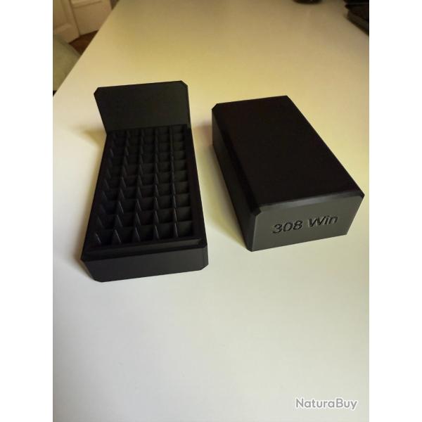 Botier de Rangement Munitions .308 - 50 Coups avec Couvercle Coulissant | Grande Capacit, Format O