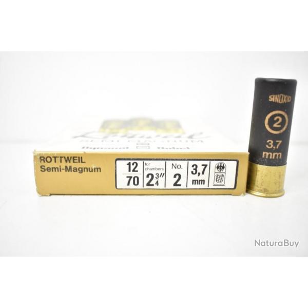 4 Boites de Cartouches Rottweil Semi-Magnum calibre 12