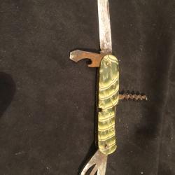 couteaux pliants  de 6 PIECES manche vert
