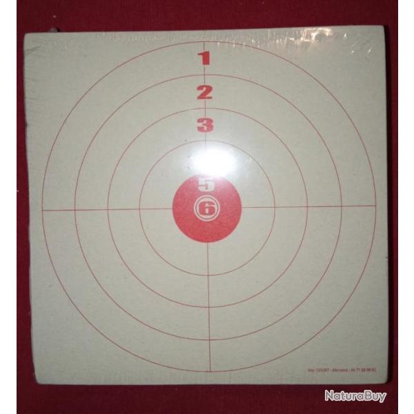 PAS CHER 100 cibles  fond blanc 14  14 cm - Airsoft / Plomb 4.5 / Gamo / Umarex / BO Manufacture