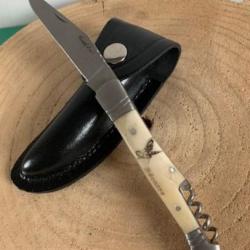 Couteau pliant  avec tire bouchon + etui