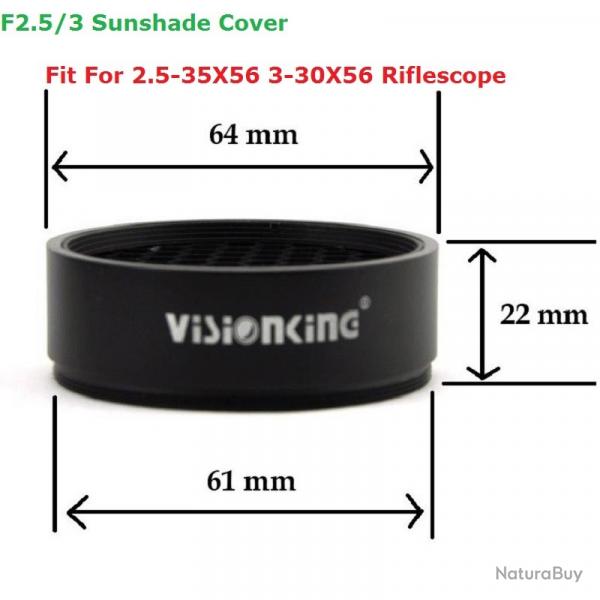 Visionking - pare-soleil Anti-reflet en aluminium -** F2.5/3 Sunshade  LIVRAISON GRATUITE !!!