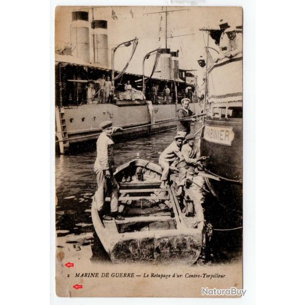 CPA -Marine De Guerre-Le Retapage d'un Contre-Torpilleur N1161