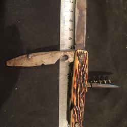 COUTEAU PLIANT MANCHE CORNE 4 PIECES