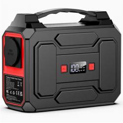 Station d'alimentation portable 100W 99Wh, avec sorties AC 230V, USB C et lanternes LED