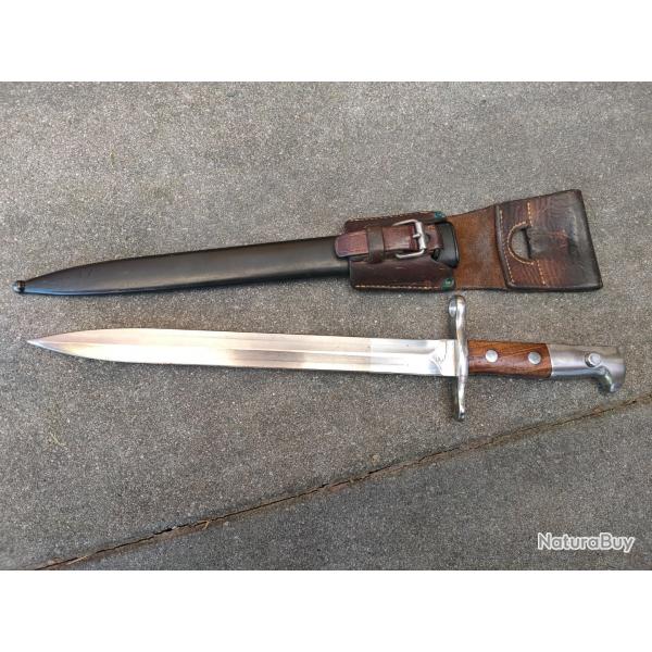 Baonnette suisse pour mousqueton K31 Schmidt Rubin avec son gousset