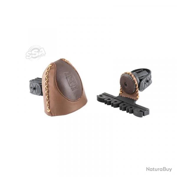 Carquois d'arc traditionnel Buck Trail Deluxe Strap On 6 flches - Noir