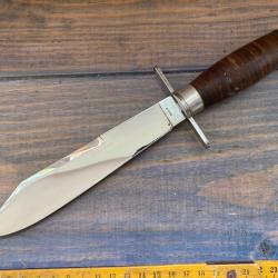 POIGNARD COUTEAU VINTAGE MANUFRANCE TYPE SCOUT BOWIE (TBE)