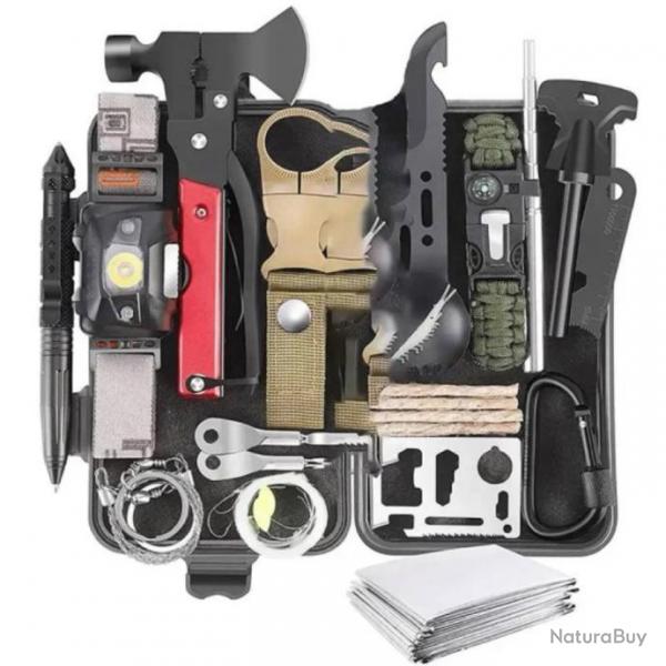 Kit de survie lampe frontale et multioutil enchre