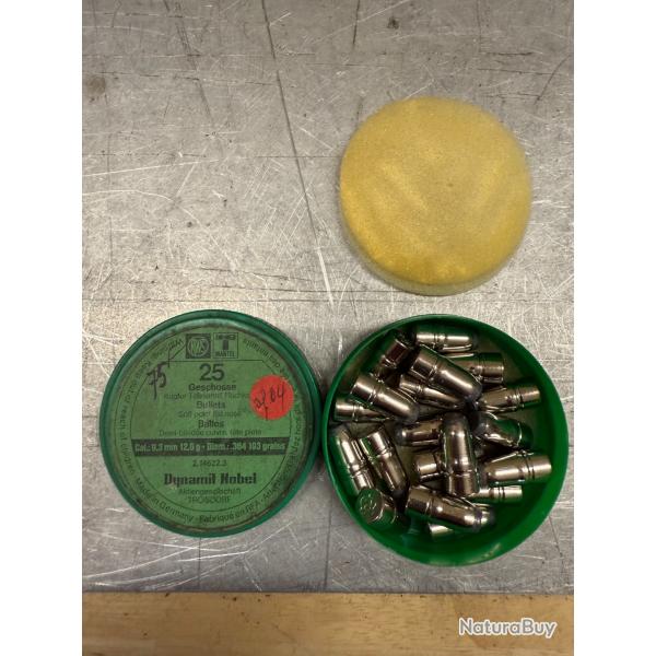 1 boite de 25 ogives RWS CAL.9.3 MM 193 GRS