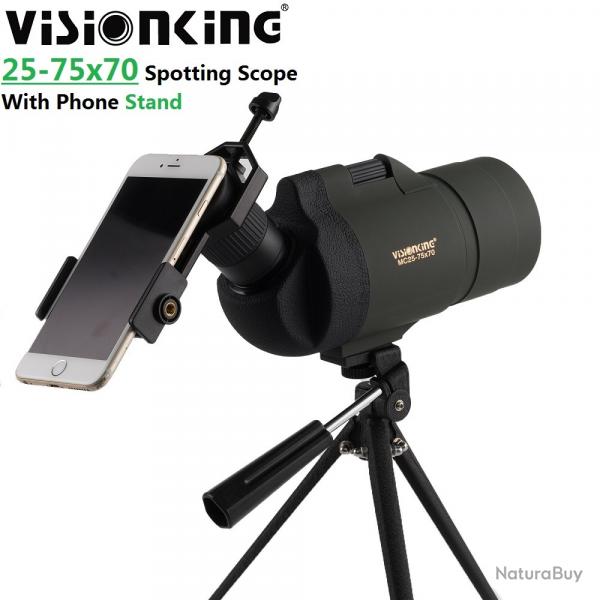 Visionking-Tlescopique avec trpied, 25-75x70, longue porte, tanche LIVRAISON GRATUITE !!