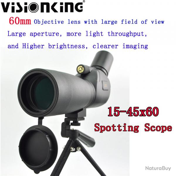 Visionking-15-45x60 Zoom Spotting Scope, Professional Nitrogen, Waterproof