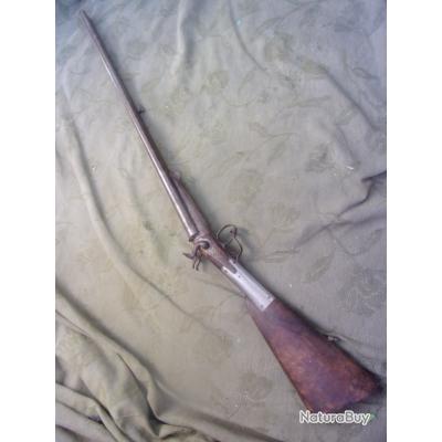 Ancien Pistolet Vènerie Double Canons à Broche XIXe Collection Chasse Item 11260173