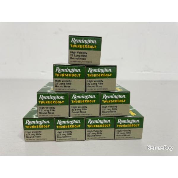 !! NEUF !! CARTOUCHE REMINGTON THUNDERBOLT CALIBRE 22lr par 500