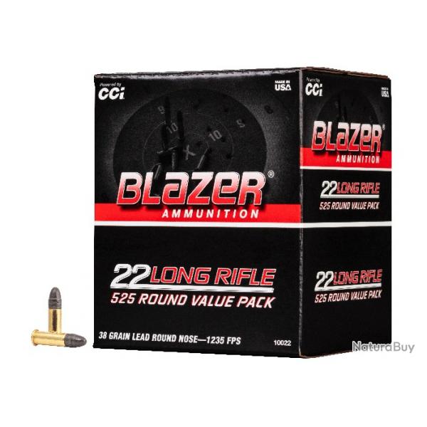 CARTOUCHES BLAZER Cal.22 LR 38gr LRN x525