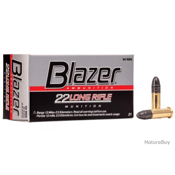CARTOUCHES BLAZER Cal.22 LR 40gr LRN x50