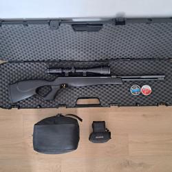 Pack Weihrauch HW 97 Black Line + lunette 6-24x50 AO mill dot Hawke + malette+ sac de tir+ plombs.