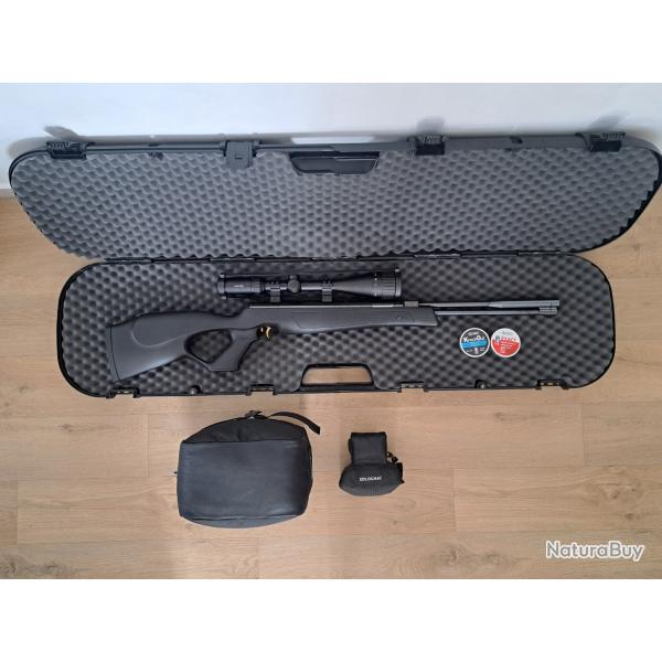 Pack Weihrauch HW 97 Black Line + lunette 6-24x50 AO mill dot Hawke + malette+ sac de tir+ plombs.
