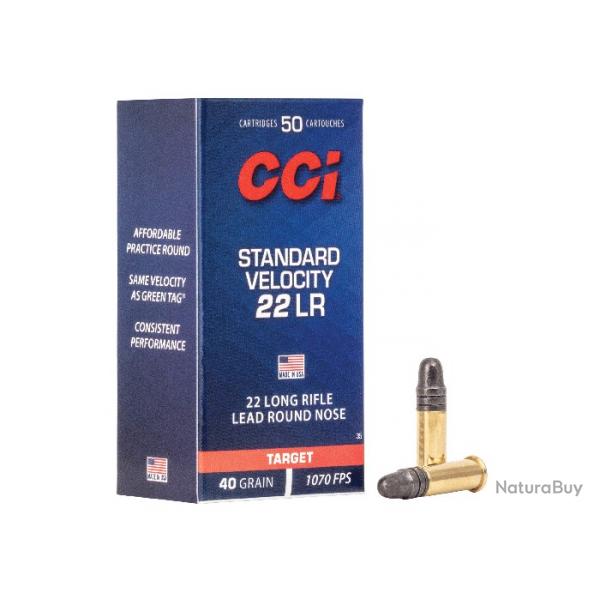 CARTOUCHES CCI Cal.22 LR STANDARD VELOCITY 40gr x50