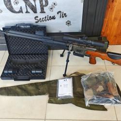 Fusil règlementaire francais de precision FRf2 calibre 308 et lunette d'origine scrom J8 N769