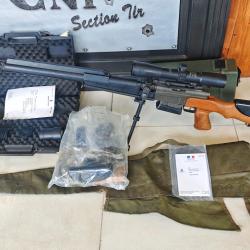 Fusil règlementaire francais de precision FRf2 calibre 308 et lunette d'origine scrom J8 1565