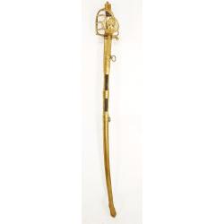 SABRE D'OFFICIER TROUPE D'ELITE CAVALERIE DE LIGNE A GARDE DE BATAILLE A LA GRENADE COULLIER 1800/18