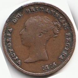 Pièce de Monnaie  ROYAUME-UNI ½ farthing Victoria "young head" 1844