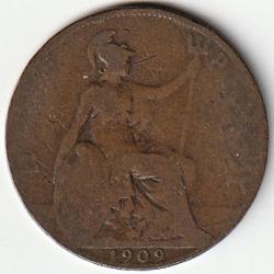 Pièce de Monnaie  ROYAUME-UNI Half Penny 1909