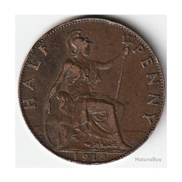 Pice de Monnaie  ROYAUME-UNI Half Penny 1913