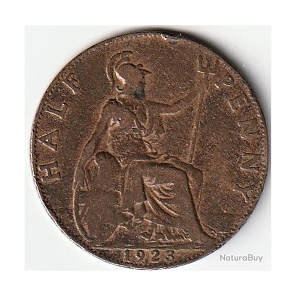 Pice de Monnaie  ROYAUME-UNI Half Penny 1923