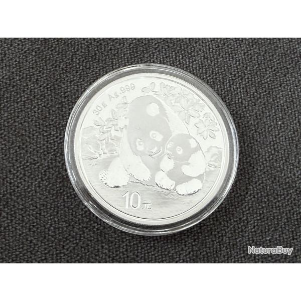 Pice en argent Panda - Chine - 10 Yuans - argent pur - 30 g - 2024