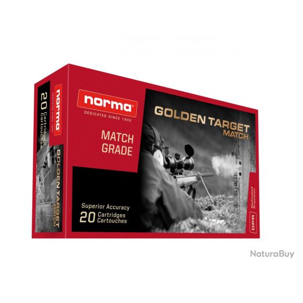 Munitions CART NORMA 6.5CRMR 9.27G/143GR GOLDEN TARGET x2 boites