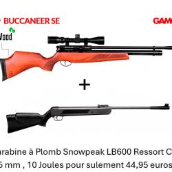 Vente flash ! Carabine PCP BSA BUCCANNER SE 4.5 mm 19.9J + Lunette 3-9 x 40WR + Carabine LB600 4,5mm