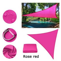 BACHE TOILE TRIANGLE 2x2x2M ROSE PROTECTION TERRASSE SOLEIL ETANCHE AUVENT JARDIN EXTERIEUR